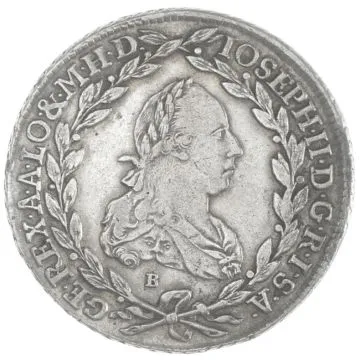 1780 1/25 oz Silver 20 Kreuzer B // SK - PD VZ, small crown.