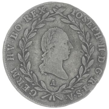 1783 Silver 20 Kreuzer A SS, small cup.