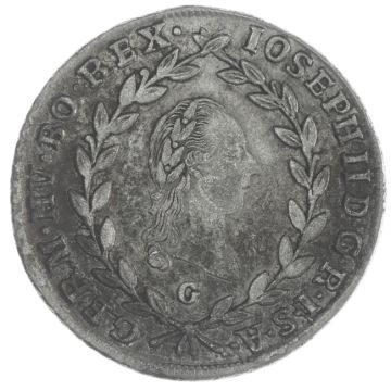 1785 Silver 20 Kreuzer f. VZ, small mark, spotted