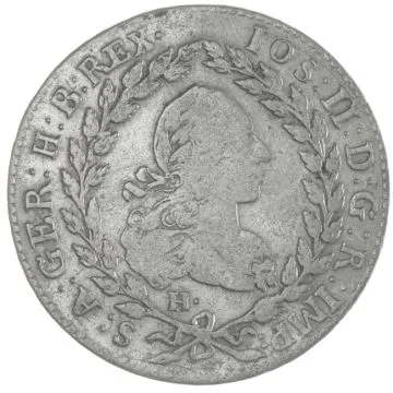 1787 1/25 oz Austria Silver 20 Kreuzer SS-, kl. Kr., =RARE=