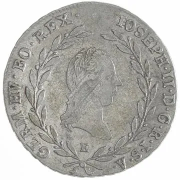 1788 1/25 oz Silver 20 Kreuzer E SS, adjusted