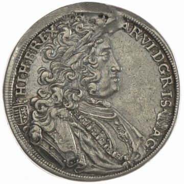 1716 Silver Half Thaler VZ-, distant handle, =RARE=