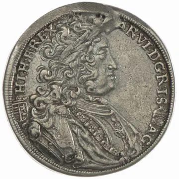 1716 1/25 oz Silver Half Thaler VZ-, distant handle, =RARE=