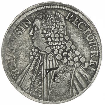 1772 Yugoslavia Silver Rectors Taler SS-, Schrf.