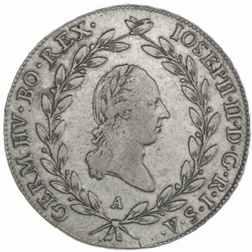 1785 Silver 20 Kreuzer SS, small cup.