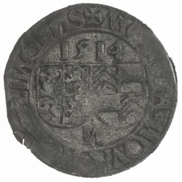 1514 Germany Silver Batzen of Nördlingen with title Maximilian I S/SS