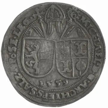 1559 1/25 oz Austria Silver Guldiner of Salzburg VZ-, small freight, Hsp.