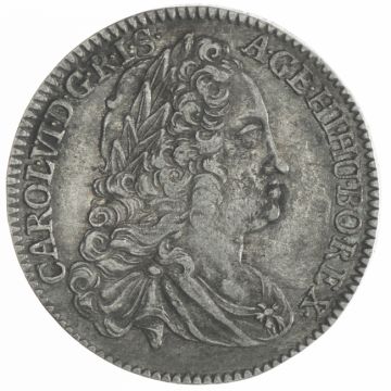 1740 Austria Silver Taler VZ, small crown, slightly tinted and discreet.