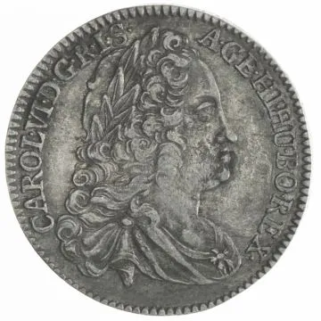 1740 1/25 oz Austria Silver 1/4 Taler VZ, small crown, slightly tinted and discreet.