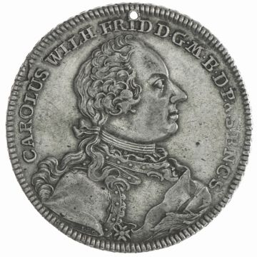 1753 Germany Silver Taler VZ-, small hole (sic!)