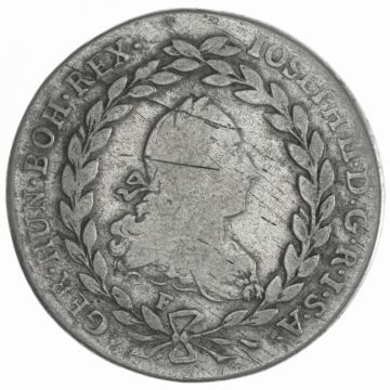 1782 Silver 20 Kreuzer F SS-, iust.