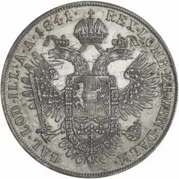 1841 1/25 oz Austria Silver Thaler VZ, Kr., old cleaned