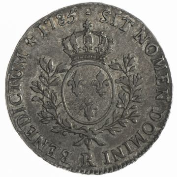 1785 France Silver Coin with olive branches VZ, disruptive Kr.