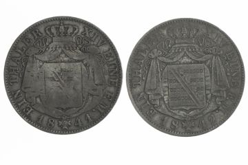 Silver Lot (2) Taler 1841, 1842 G SS, Kr