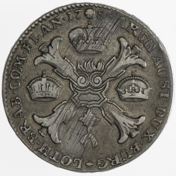 1785 Silver Crown Taler Brussels VZ-, adjustment marks on both sides