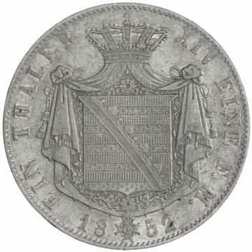 1852 Germany Silver Thaler SS