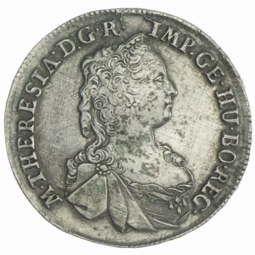 1765 Silver Taler Hall VZ, small crown.
