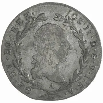 1790 1/25 oz Silver 5 Kreuzer A VZ-, Kr., min. dec.