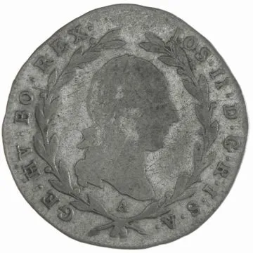 1790 1/25 oz Silver 5 Kreuzer SS-, strong circulation marks