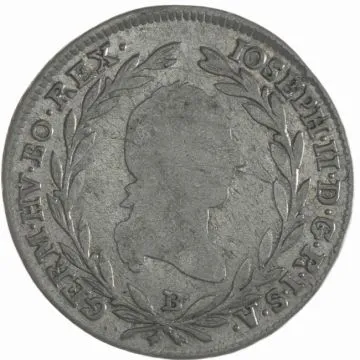 1788 1/25 oz Silver 10 Kreuzer 1788 B S, Kr.