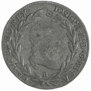 1790 1/25 oz Silver 10 Kreuzer 1790 B S, Kr.