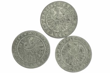 1662-4 Silver Lot (3) XV Kreuzer S