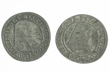 1674 Silver Lot (2) VI Kreuzer S/SS