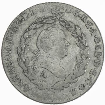 1781 Austria Silver 20 Kreuzer A SS, Umlauspuren