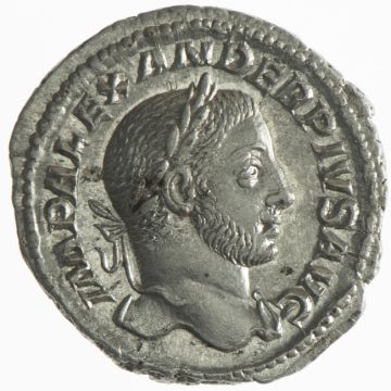 232 Italy Silver Severus Alexander Denar VZ, scharf ausgepr