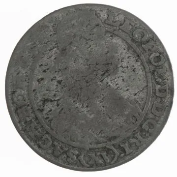 1664 1/25 oz Silver 15 Kreuzer S/SS, stark umgelaufen, Hsp. (?)