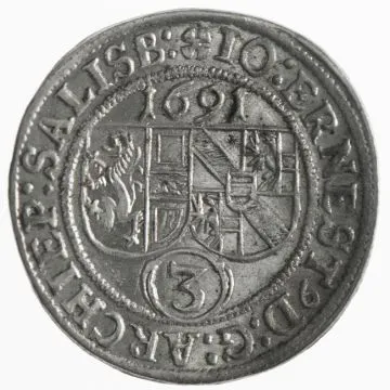 1691 1/25 oz Silver Groschen Salzburg VZ