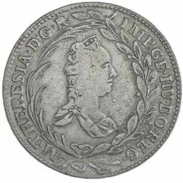 1764 1/25 oz Austria Silver 20 Kreuzer Vienna SS