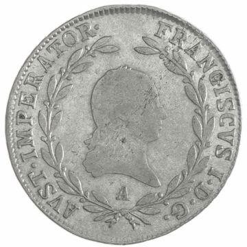 1810 Silver 20 Kreuzer Coin SS-