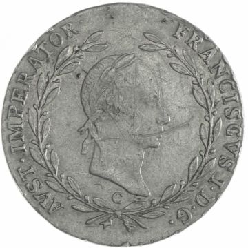 1830 Silver 20 Kreuzer VZ-