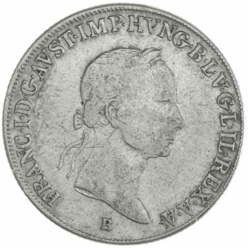 Silver 20 Kreuzer VZ, small crane.