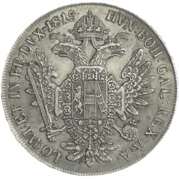 1815 Austria Silver Taler 1815 A VZ, Kr.