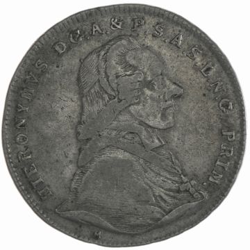 Austria Silver 20 Kreuzer 1801 Salzburg SS, splotchy
