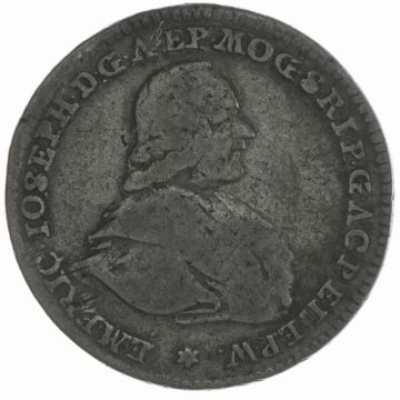 1768 Silver 20 Kreuzer 1768 Mainz S, fleckig