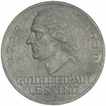 1929 Germany 3 Reichsmark 1929 G Lessing SS, Kr.