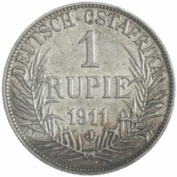 1911 Germany Silver Rupie 1911 J SS, Kratzer