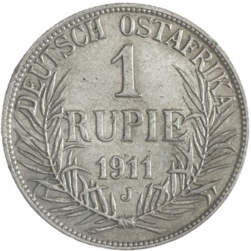 1911 Germany Silver Rupie 1911 J SS, Kratzer