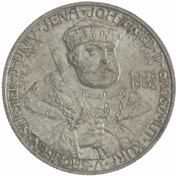 1908 Silver 2 Mark 1908 A VZ, Patina