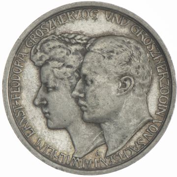 1910 Germany Silver 3 Mark 1910 A VZ, etwas fleckig, Reste von Prägeglanz