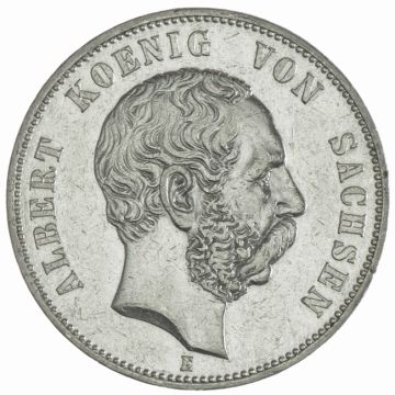 1901 Germany Silver 5 Mark 1901 E VZ-, Kr.
