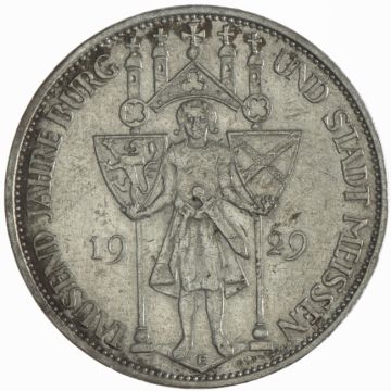 1929 Germany 3 Reichsmark 1929 E Meißen