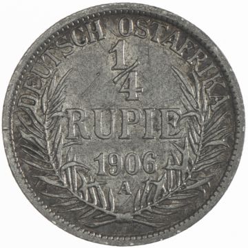 1906 Silver 1/4 Rupie 1906 A f. VZ, small amount.