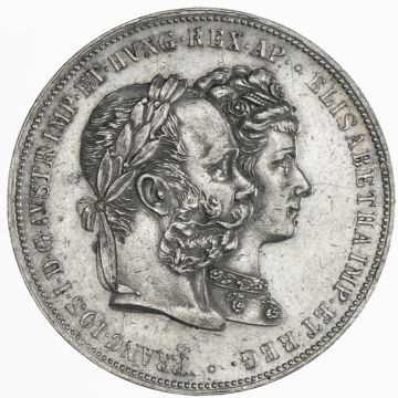 1879 Silver Silver A Silberne Hochzeit VZ, small crack, cleaned, small test track on the edge.