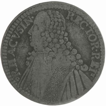 Silver Rectors thaler S, scratches on the lapel