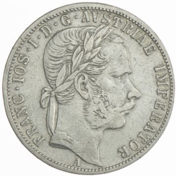 1870 Silver Gulden SS, old cleaned