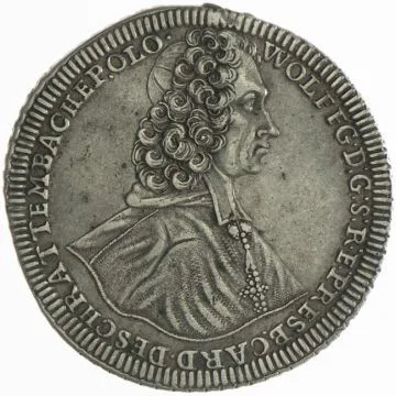 1724 1/25 oz Czech Republic Silver Thaler Olmütz VZ-, small crack, nice patina, handle trace